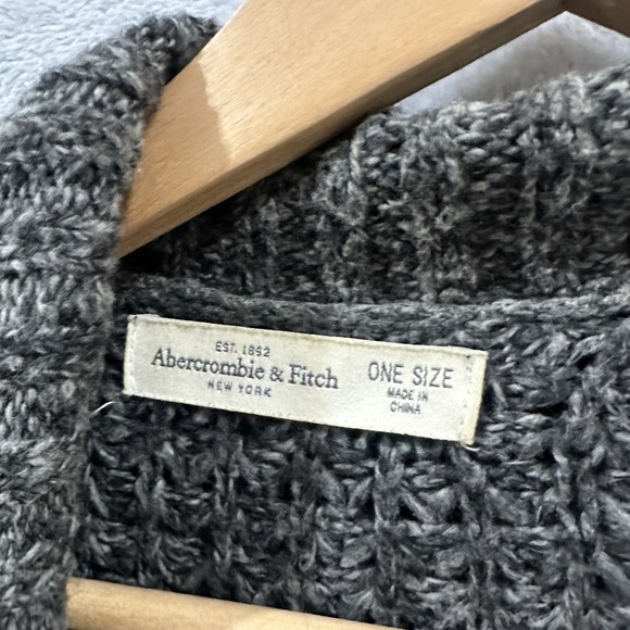 Abercrombie & Fitch Duster Cardigan Women's One Size Open Front Knit Gray - Picture 2 of 8